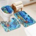 3Pcs Bathroom Set Toilet Lid Cover + Floor Pedestal Rug + Non-slip Pad Mat Carpet Home Decor Gift   